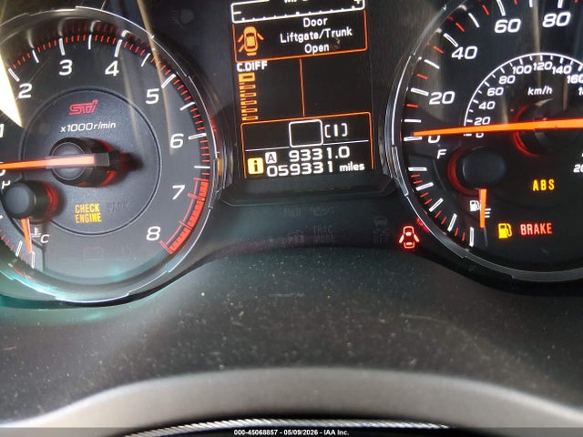 45068857 :رقم المزاد ، JF1VA2S66L9812795 vin ، 2020 Subaru Wrx Sti مزاد بيع