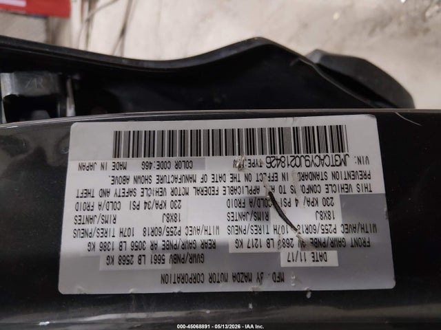 JM3TCACY9J0218426 Mazda Cx-9 Touring
