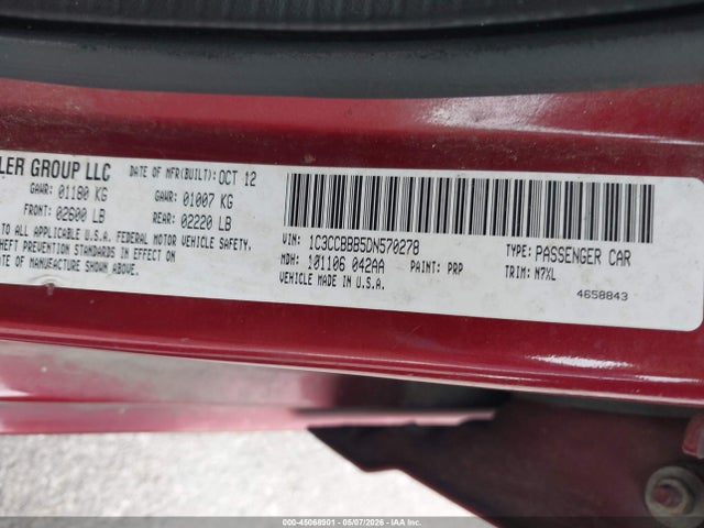 Aukcja sprzedaży 2013 Chrysler 200 Touring, vin: 1C3CCBBB5DN570278, numer aukcji: 45068901