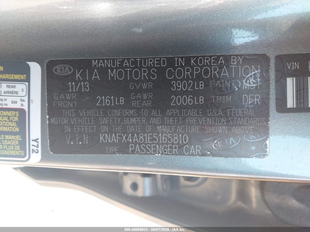 Продажа на аукционе авто 2014 Kia Forte Ex, vin: KNAFX4A81E5165810, номер лота: 45068933
