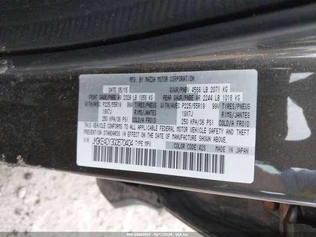 Aukcja sprzedaży 2016 Mazda Cx-5 Grand Touring, vin: JM3KE4DY3G0670404, numer aukcji: 45069003