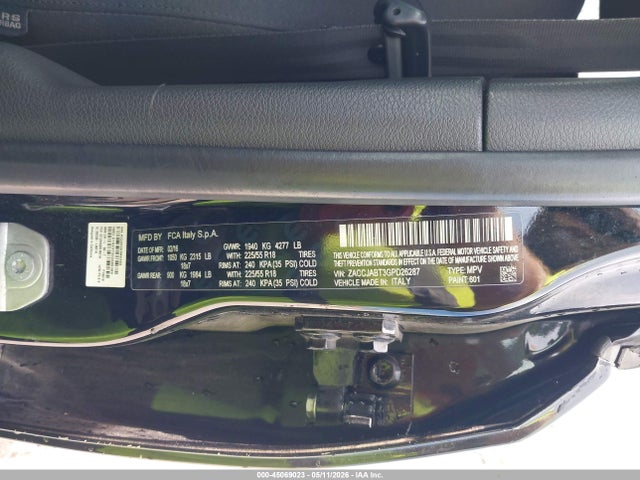 ZACCJABT3GPD26287 Jeep Renegade Latitude