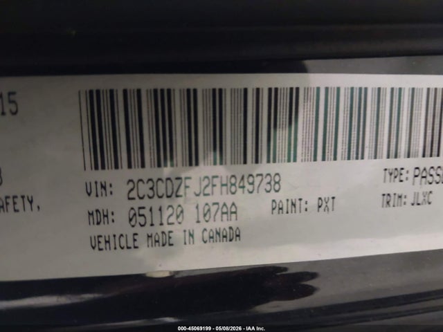 Продажа на аукционе авто 2015 Dodge Challenger R/t Scat Pack, vin: 2C3CDZFJ2FH849738, номер лота: 45069199