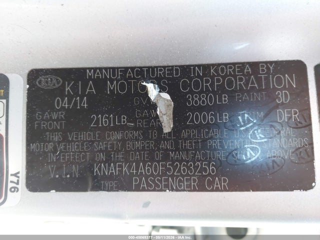 Продажа на аукционе авто 2015 Kia Forte Lx, vin: KNAFK4A60F5263256, номер лота: 45069377