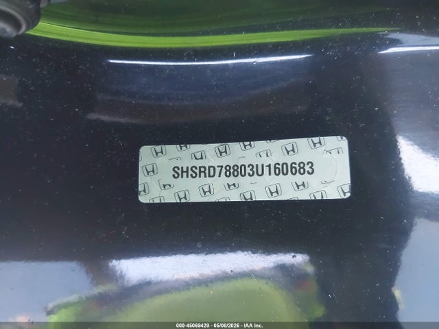 2003 Honda Cr-v Ex მანქანა იყიდება აუქციონზე, vin: SHSRD78803U160683, აუქციონის ნომერი: 45069429