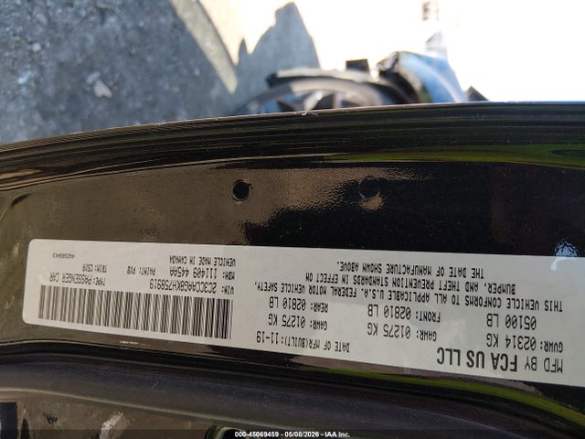 Продаж на аукціоні авто 2019 Chrysler 300 Touring, vin: 2C3CCAAG8KH758919, номер лоту: 45069459