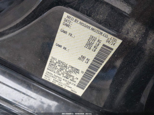 Aukcja sprzedaży 2014 Nissan Altima 2.5/2.5 S/2.5 Sl/2.5 Sv, vin: 1N4AL3APXEC405626, numer aukcji: 45069513