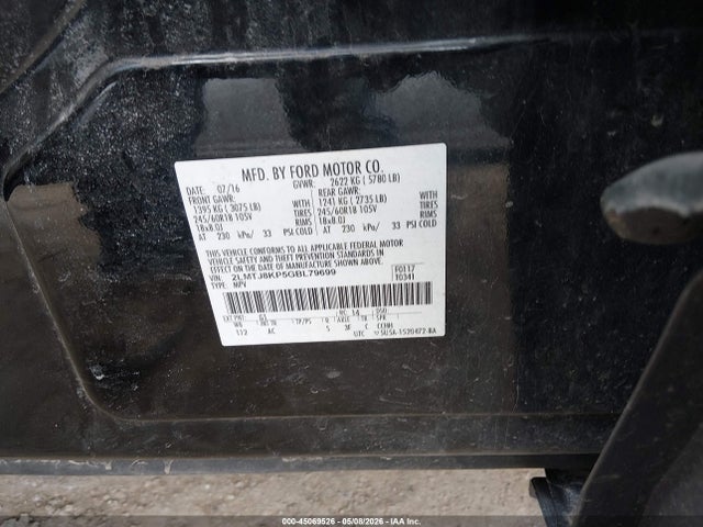 Продаж на аукціоні авто 2016 Lincoln Mkx Select, vin: 2LMTJ8KP5GBL79699, номер лоту: 45069526