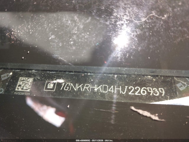 Продаж на аукціоні авто 2017 Chevrolet Traverse 2lt, vin: 1GNKRHKD4HJ226939, номер лоту: 45069592