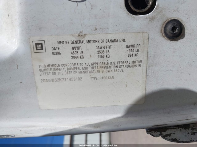 Продаж на аукціоні авто 1996 Buick Regal Custom, vin: 2G4WB52K7T1453102, номер лоту: 45069614