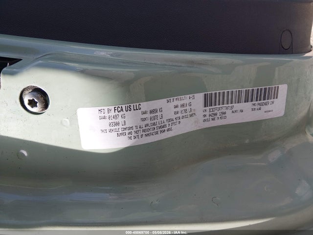 Продаж на аукціоні авто 2015 Fiat 500c Pop, vin: 3C3CFFDR7FT707197, номер лоту: 45069700