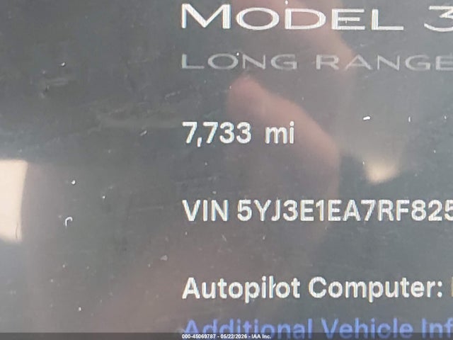 Продажа на аукционе авто 2024 Tesla Model 3 Long Range Dual Motor All-wheel Drive/rear-wheel Drive, vin: 5YJ3E1EA7RF825683, номер лота: 45069787