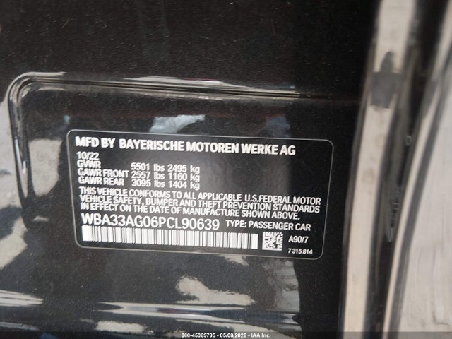Продажа на аукционе авто 2023 Bmw 530e Xdrive, vin: WBA33AG06PCL90639, номер лота: 45069795