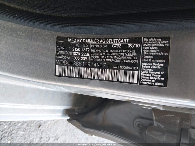 Продаж на аукціоні авто 2011 Mercedes-benz C 300 Luxury 4matic/sport 4matic, vin: WDDGF8BB1BR149371, номер лоту: 45070012