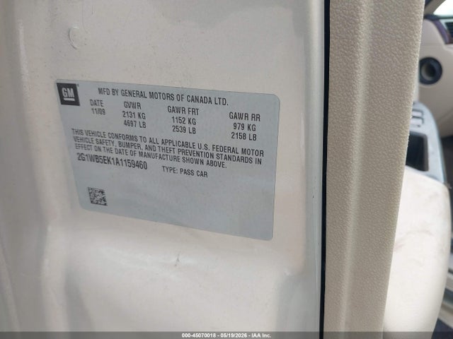Aukcja sprzedaży 2010 Chevrolet Impala Lt, vin: 2G1WB5EK1A1159460, numer aukcji: 45070018