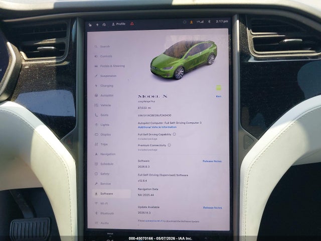 Aukcja sprzedaży 2020 Tesla Model X Long Range Dual Motor All-wheel Drive/long Range Plus Dual Motor All-wheel Drive, vin: 5YJXCBE28LF243430, numer aukcji: 45070166