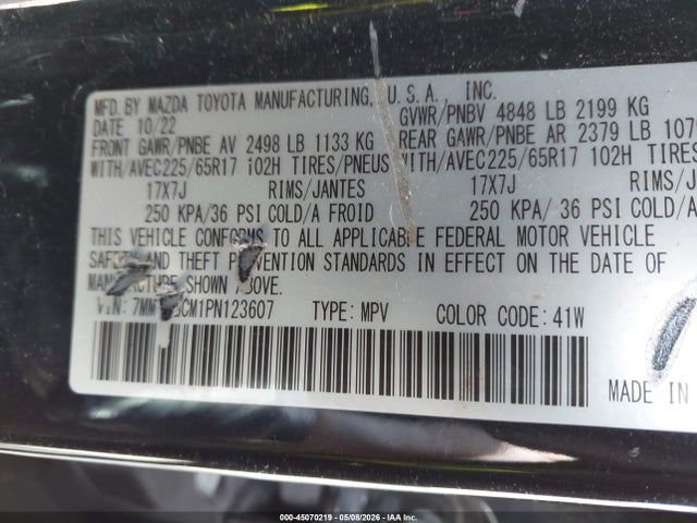 Aukcja sprzedaży 2023 Mazda Cx-50 2.5 S Preferred Plus, vin: 7MMVABCM1PN123607, numer aukcji: 45070219