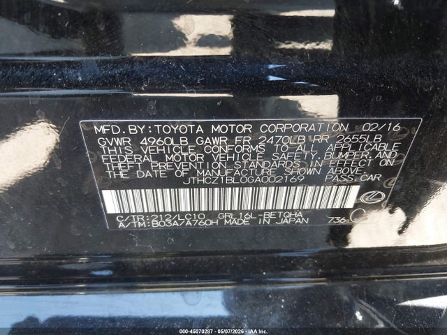 Продажа на аукционе авто 2016 Lexus Gs 350, vin: JTHCZ1BL0GA002169, номер лота: 45070287