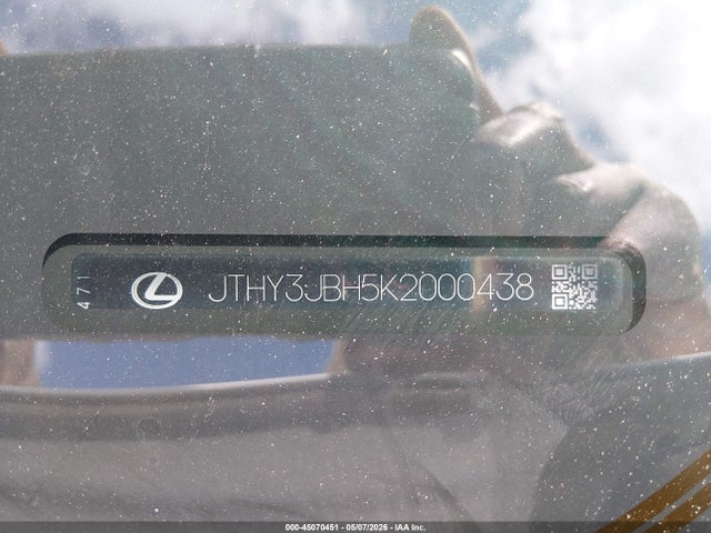 2019 Lexus Ux 200 F Sport მანქანა იყიდება აუქციონზე, vin: JTHY3JBH5K2000438, აუქციონის ნომერი: 45070451