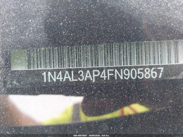 Auction sale of the 2015 Nissan Altima 2.5 Sl, vin: 1N4AL3AP4FN905867, lot number: 45070607