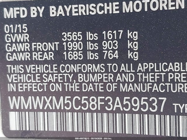 Продаж на аукціоні авто 2015 Mini Hardtop Cooper, vin: WMWXM5C58F3A59537, номер лоту: 45070613