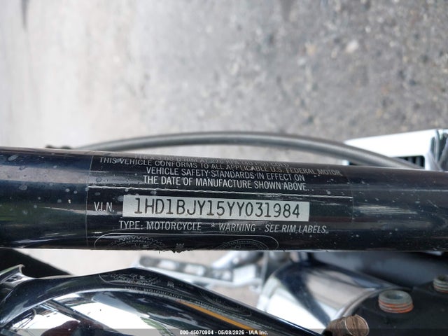 2000 Harley-davidson Flstc მანქანა იყიდება აუქციონზე, vin: 1HD1BJY15YY031984, აუქციონის ნომერი: 45070904
