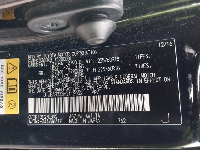Продажа на аукционе авто 2017 Lexus Nx 200t F Sport, vin: JTJBARBZ3H2112052, номер лота: 45070906