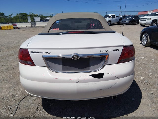 Продажа на аукционе авто 2006 Chrysler Sebring Limited, vin: 1C3EL65R66N222789, номер лота: 45070983