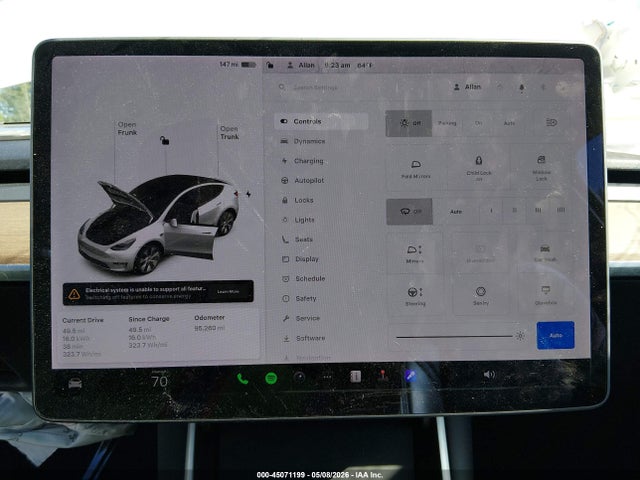 45071199 :رقم المزاد ، 5YJYGDEE1MF063478 vin ، 2021 Tesla Model Y Long Range Dual Motor All-wheel Drive مزاد بيع