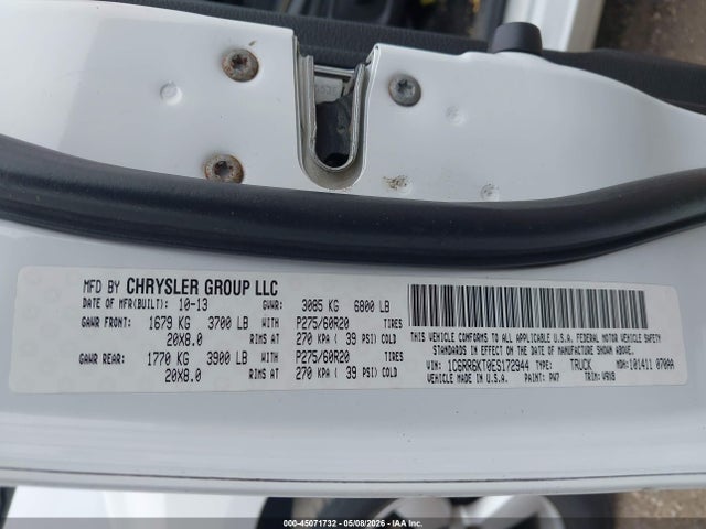 Продаж на аукціоні авто 2014 Ram 1500 Express, vin: 1C6RR6KT0ES172944, номер лоту: 45071732