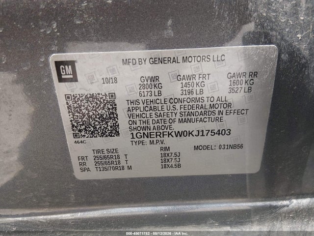 Chevrolet Traverse Ls 2019 1GNERFKW0KJ175403 Image 9