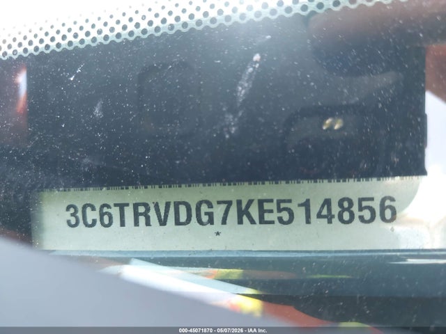 Aukcja sprzedaży 2019 Ram Promaster 2500, vin: 3C6TRVDG7KE514856, numer aukcji: 45071870