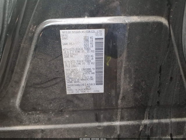 Aukcja sprzedaży 2020 Nissan Pathfinder S 2wd, vin: 5N1DR2AN6LC614563, numer aukcji: 45071910