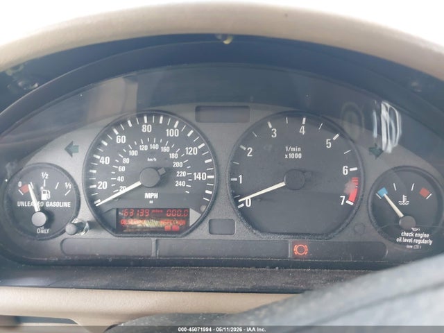 45071994 :رقم المزاد ، 4USCH9336XLF80201 vin ، 1999 Bmw Z3 2.3 مزاد بيع