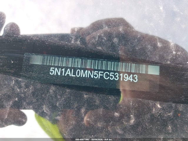 Aukcja sprzedaży 2015 Infiniti Qx60, vin: 5N1AL0MN5FC531943, numer aukcji: 45071997