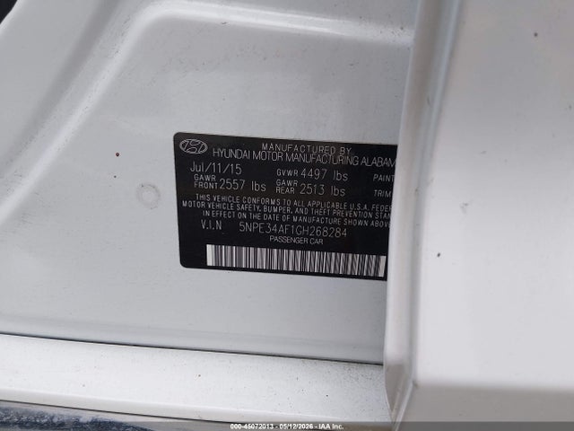 Продаж на аукціоні авто 2016 Hyundai Sonata Sport, vin: 5NPE34AF1GH268284, номер лоту: 45072013