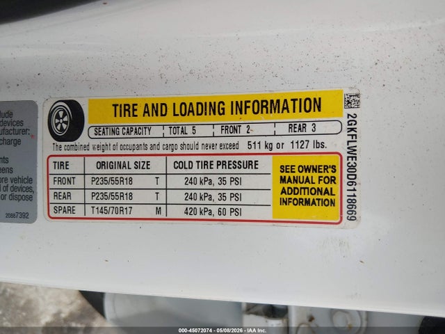 Продажа на аукционе авто 2013 Gmc Terrain Slt-2, vin: 2GKFLWE30D6118669, номер лота: 45072074