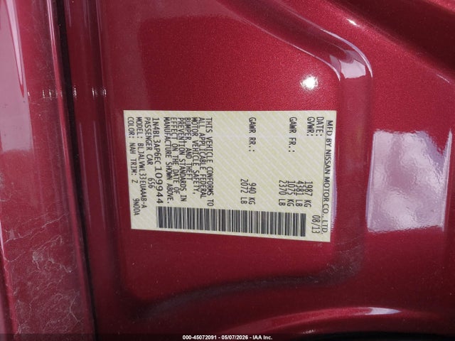 Aukcja sprzedaży 2014 Nissan Altima 3.5 Sl, vin: 1N4BL3AP6EC109944, numer aukcji: 45072091