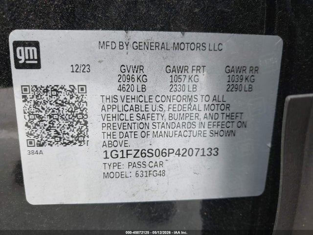 1G1FZ6S06P4207133 Chevrolet Bolt Euv Fwd Premier