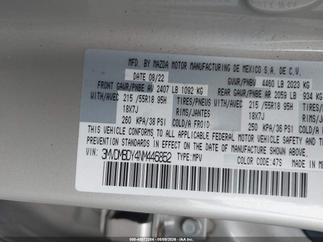Aukcja sprzedaży 2022 Mazda Cx-30 2.5 Turbo Premium, vin: 3MVDMBDY4NM446852, numer aukcji: 45072284