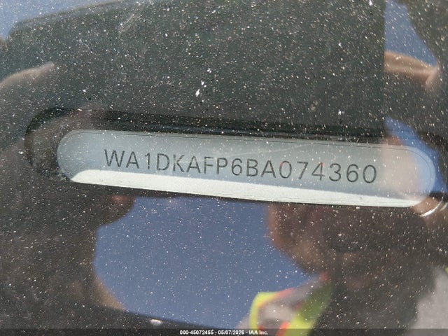 45072455 :رقم المزاد ، WA1DKAFP6BA074360 vin ، 2011 Audi Q5 3.2 Premium Plus مزاد بيع