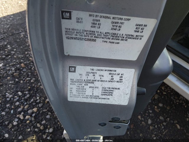 Продаж на аукціоні авто 2001 Pontiac Grand Am Gt, vin: 1G2NW52E21C256350, номер лоту: 45072464