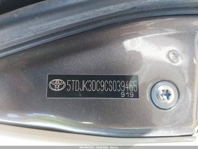 Продаж на аукціоні авто 2012 Toyota Sienna Le 7 Passenger, vin: 5TDJK3DC9CS039465, номер лоту: 45072513