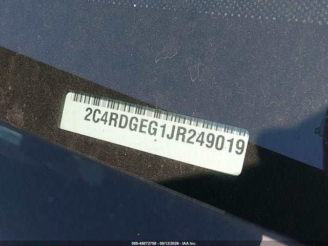 Aukcja sprzedaży 2018 Dodge Grand Caravan Gt, vin: 2C4RDGEG1JR249019, numer aukcji: 45072758