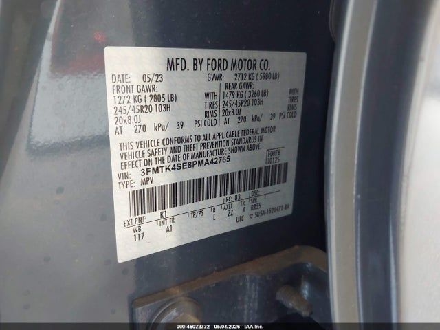 Ford Mustang Mach-e Gt 2023 3FMTK4SE8PMA42765 Image 9