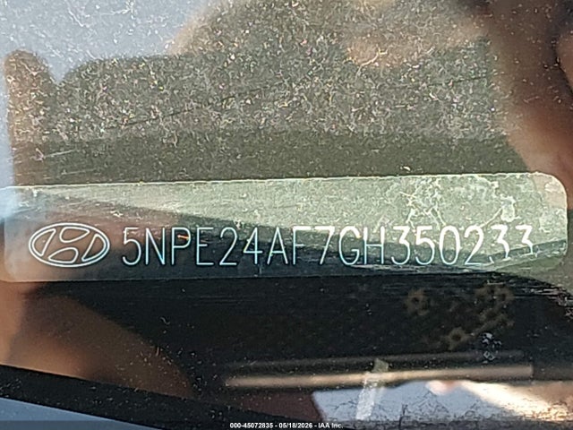 Продажа на аукционе авто 2016 Hyundai Sonata Se, vin: 5NPE24AF7GH350233, номер лота: 45072835