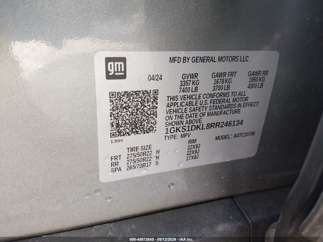 GMC Yukon 2wd Denali 2024 1GKS1DKL8RR246134 Image 9