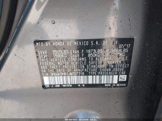 Продажа на аукционе авто 2018 Honda Fit Sport, vin: 3HGGK5H61JM707316, номер лота: 45072923