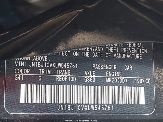JN1BJ1CVXLW545761 Nissan Rogue Sport S Fwd Xtronic Cvt