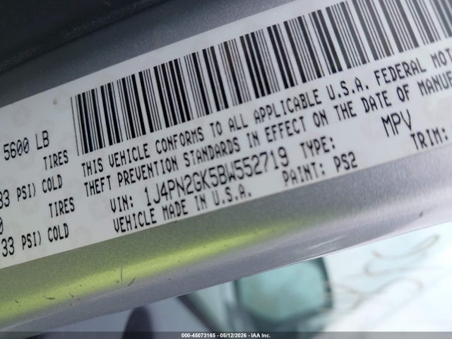 Aukcja sprzedaży 2011 Jeep Liberty Sport, vin: 1J4PN2GK5BW552719, numer aukcji: 45073165
